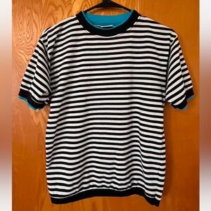 Striped Black and White Men's Shirt